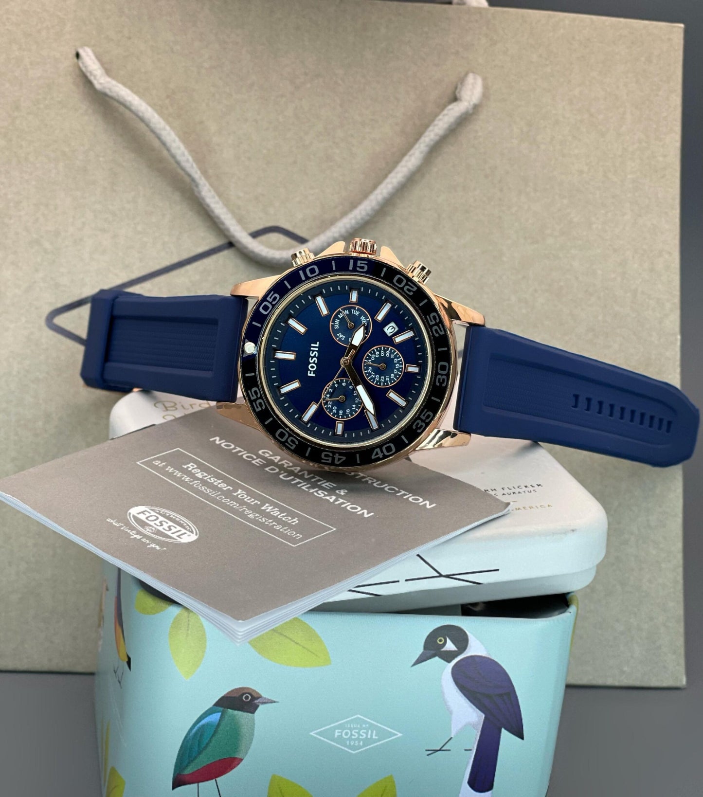 NEW Fossil Bannon Multifunction Silicone Mens Watch (BQ)