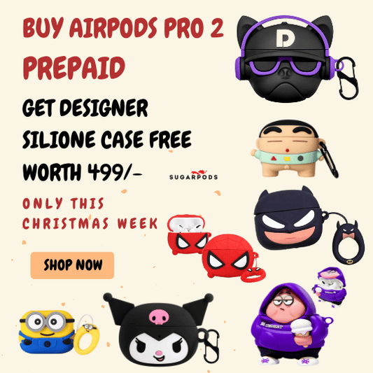 SugarPods Pro 2nd Gen (ANC + GPS Edition) - Free Silicone Cover