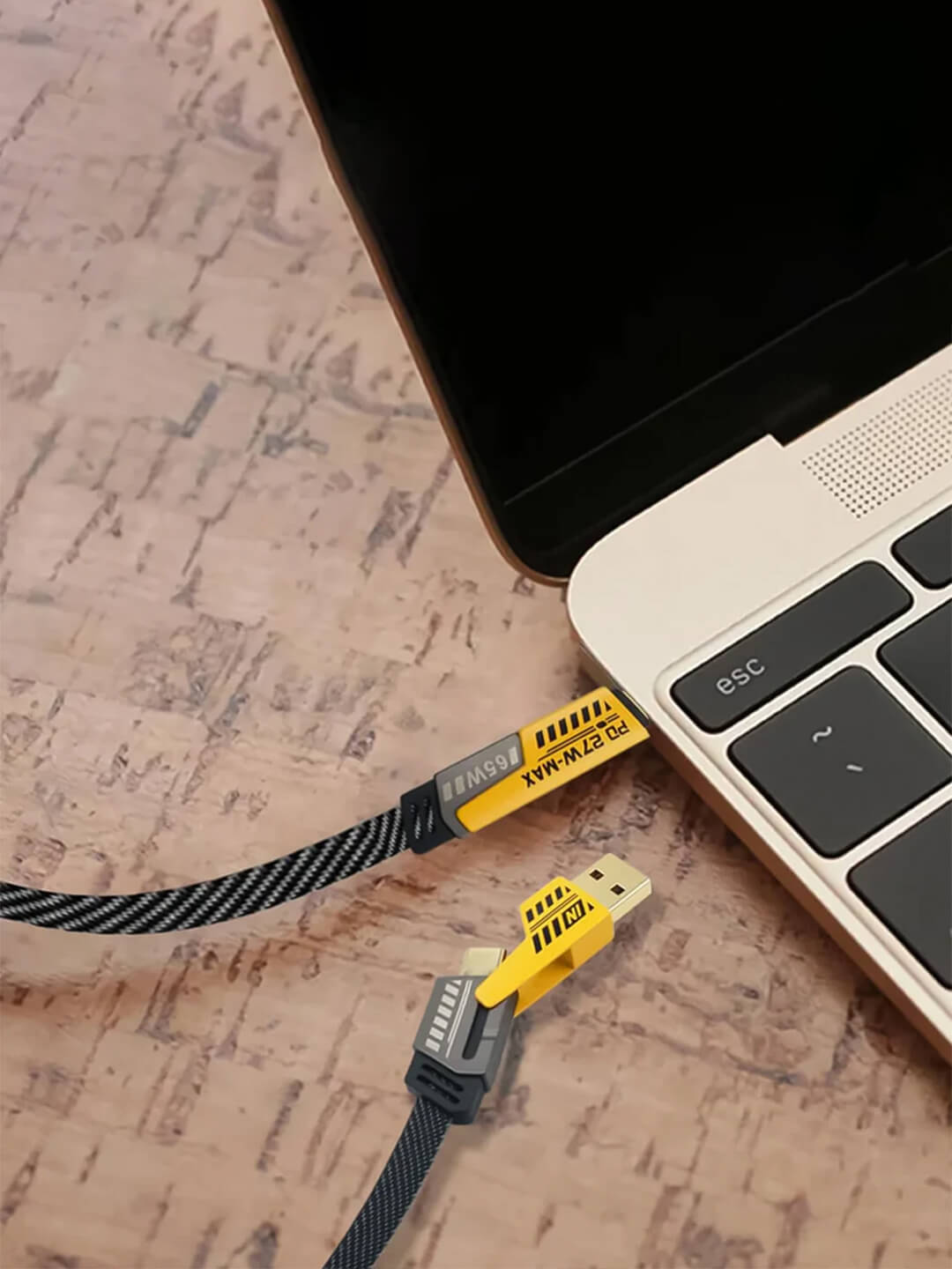 4 in 1 Multi Function Braided Fast Charging Cable with Lightning to USB-C, Type C-C, Ligthning to USB