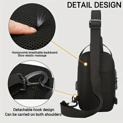 Sugarpods Anti Theft Backpack for Men & Women, Sling Bag CrossBody Backpack