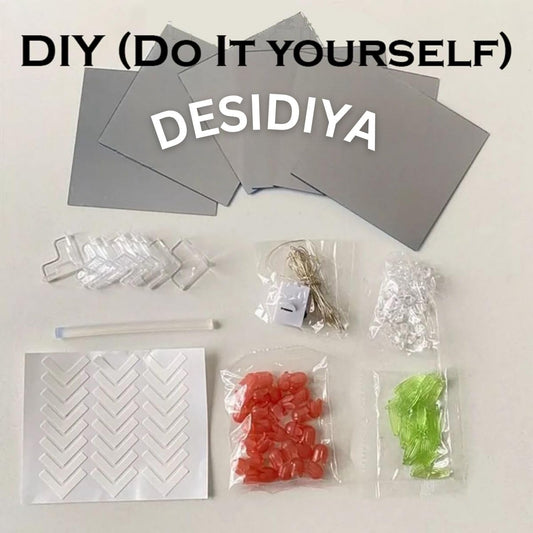 DIY Infinity Mirror Tulip Cube LED Lamp - 20 LED Flower Lights