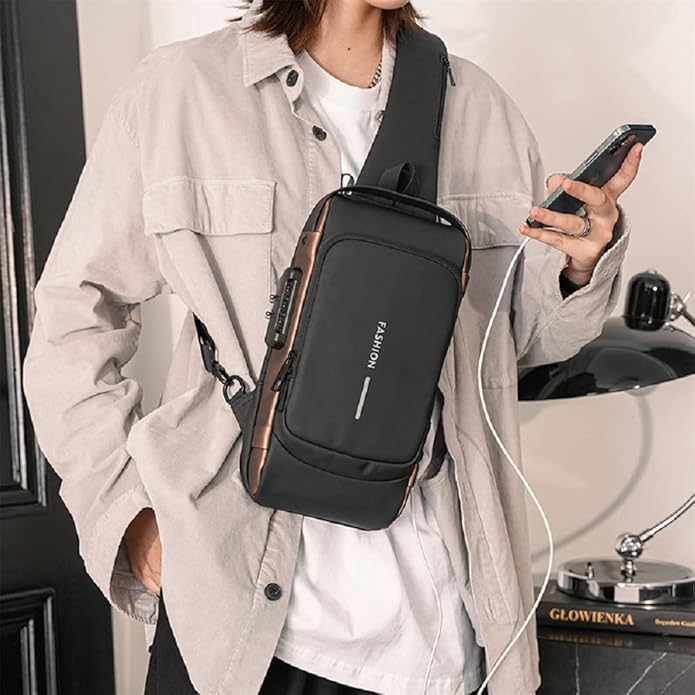 Sugarpods Anti Theft Backpack for Men & Women, Sling Bag CrossBody Backpack