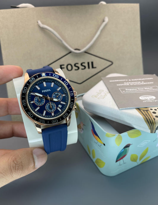 NEW Fossil Bannon Multifunction Silicone Mens Watch (BQ)