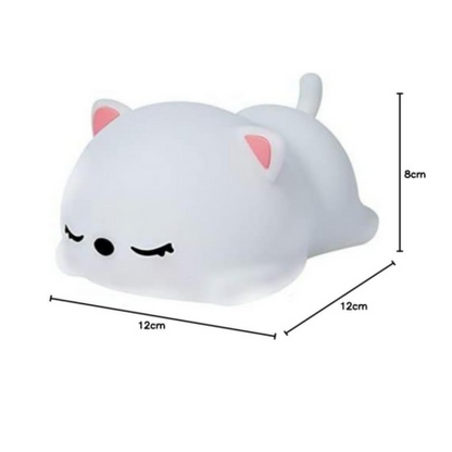 Parssufy Night Lamp, Cat Lamp, Cat Light Lamp, Cat Touch Silicone Lamp