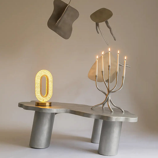 Luxurious Modern LED Table Lamp Featuring a Color-Dimmable Function