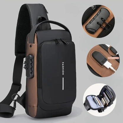 Sugarpods Anti Theft Backpack for Men & Women, Sling Bag CrossBody Backpack