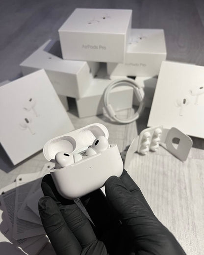 AirPods Pro 2nd Gen (ANC + GPS Edition) - Free Silicone Cover - 100% Hassle-Free Warranty