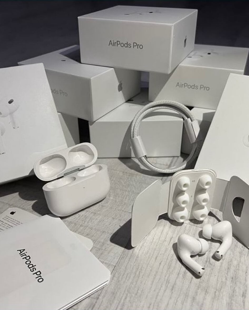 AirPods Pro 2nd Gen (ANC + GPS Edition) - Free Silicone Cover - 100% Hassle-Free Warranty