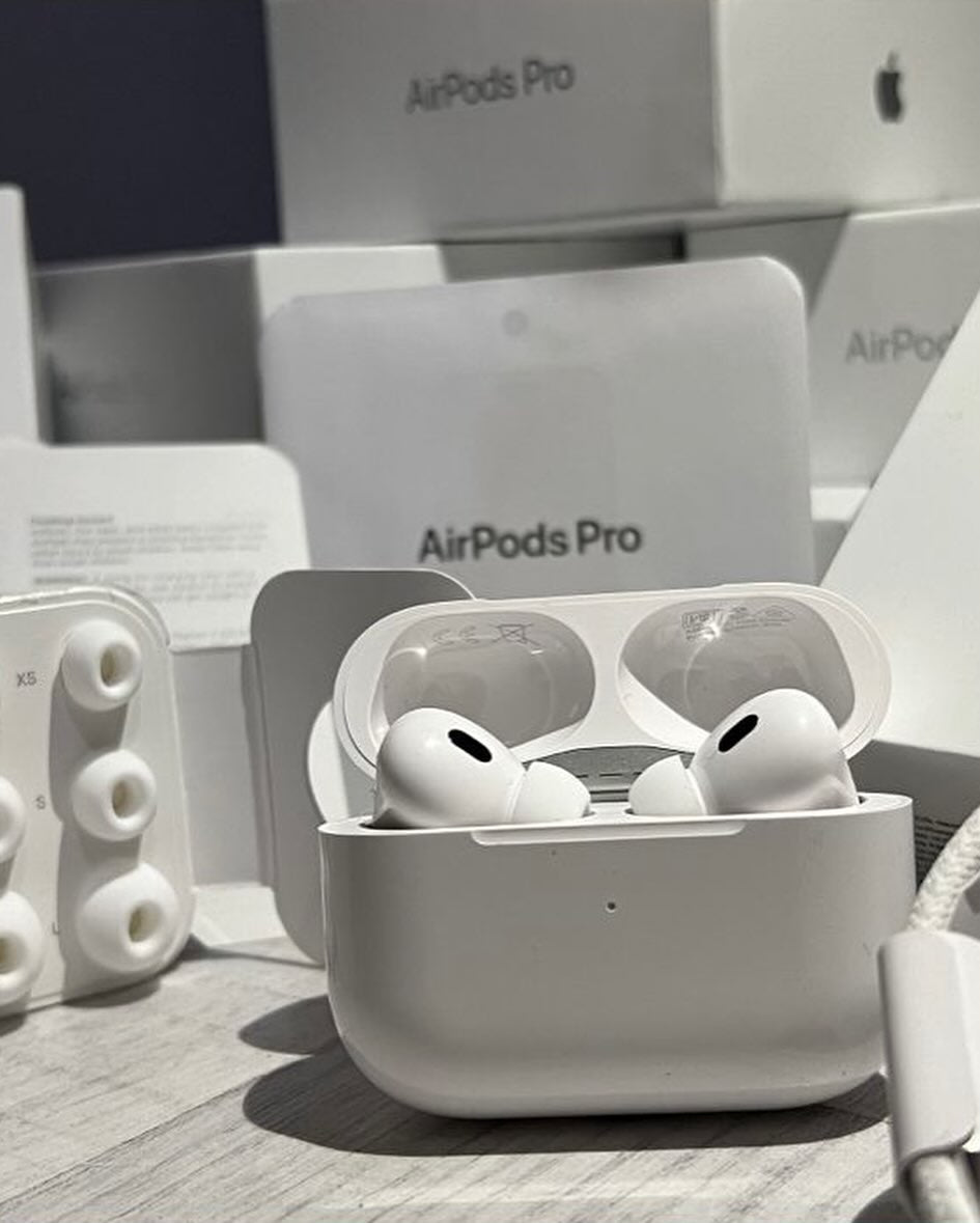 AirPods Pro 2nd Gen (ANC + GPS Edition) - Free Silicone Cover - 100% Hassle-Free Warranty