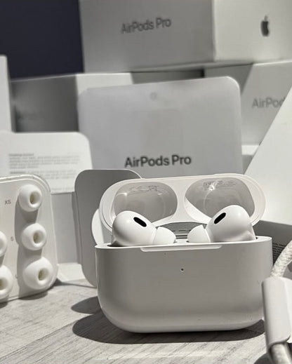 AirPods Pro 2nd Gen (ANC + GPS Edition) - Free Silicone Cover - 100% Hassle-Free Warranty