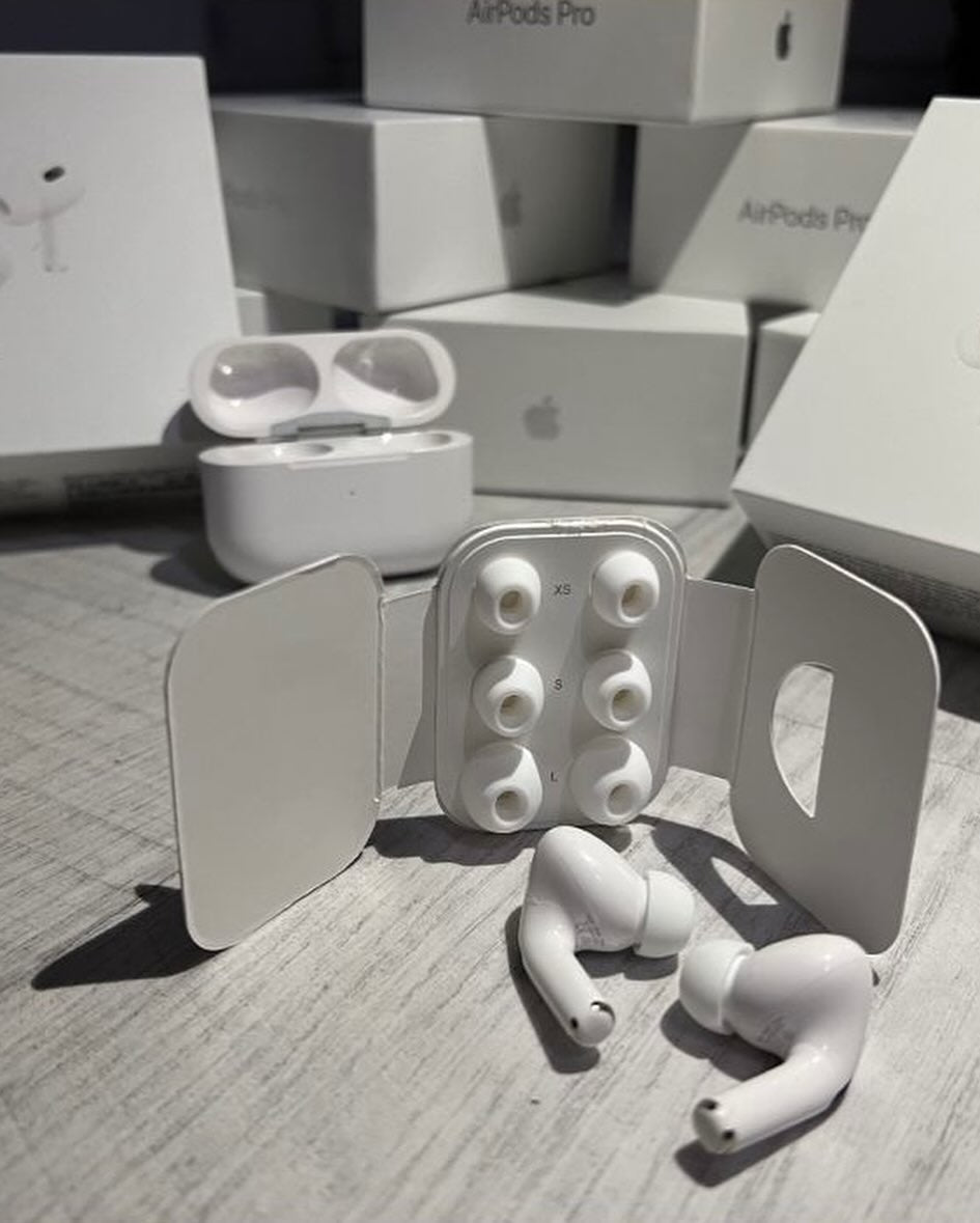 AirPods Pro 2nd Gen (ANC + GPS Edition) - Free Silicone Cover - 100% Hassle-Free Warranty