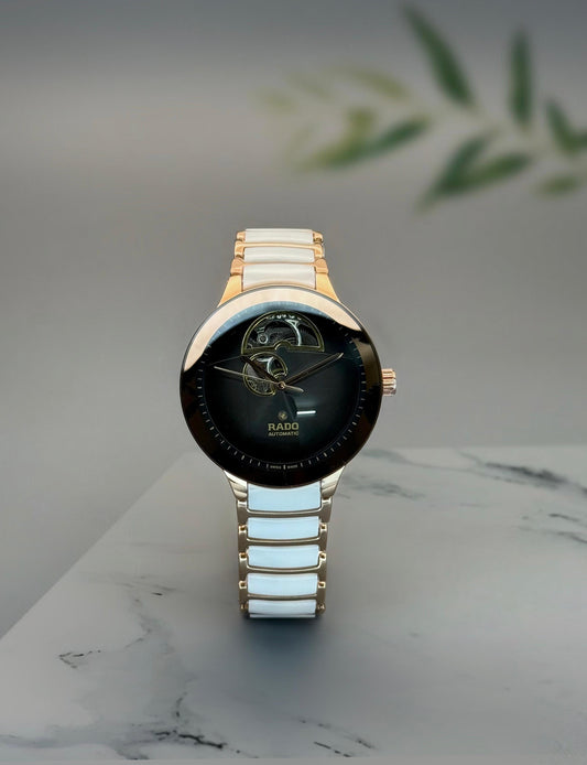 Rado Centrix Automatic Open Heart Men's Watch – Full Ceramic, 7A Quality
